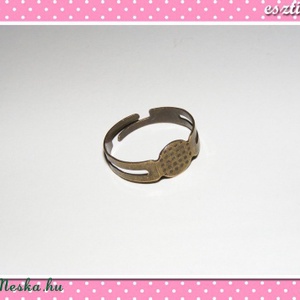 4 db Gyűrű alap sima bronz színű, Kellékek & szerszámok, Gyöngyfűzés kellékek, Egyéb alkatrész, Ékszerkészítés, Ékszerkészítés, MESKA