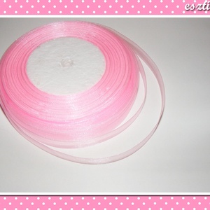 10 méter Organza szalag 10 mm-es rózsaszín, Kellékek & szerszámok, Méteráru, Szalag, pánt, Ékszerkészítés, Ékszerkészítés, MESKA