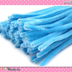 10 db Zsenília drót 6 mm-es 30 cm hosszú babakék, Kellékek & szerszámok, Vegyes alapanyag, Zsenília, Mindenmás, MESKA