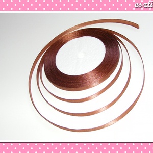 10 méter Szatén szalag 6 mm bronz, Kellékek & szerszámok, Dekorációs kellékek, Csomagolóanyag, Ékszerkészítés, Varrás, Varrás, MESKA