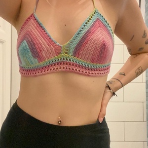 Candy horgolt melltartó/bralette - ruha & divat - női ruha - fürdőruha & fehérnemű - Meska.hu