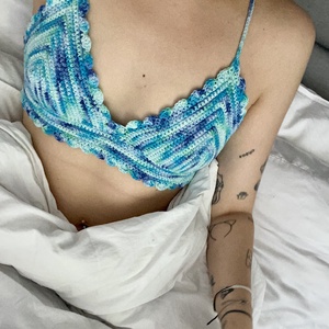 Candy horgolt melltartó/bralette - ruha & divat - női ruha - fürdőruha & fehérnemű - Meska.hu