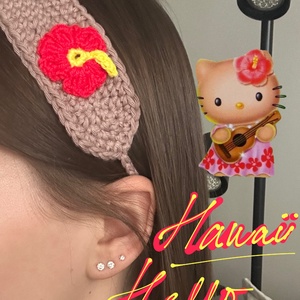 Horgolt fejpánt/hajpánt - sanrio karakter inspirálta (Hello Kitty, Kuromi, Mocha, My Melody) - ruha & divat - hajdísz & hajcsat - hajráf & hajpánt - Meska.hu