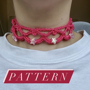I'm just a girl horgolt choker minta (PDF fájl) - diy (csináld magad) - szabásminta, útmutató - Meska.hu