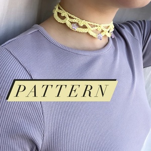 I'm just a girl horgolt choker minta (PDF fájl) - diy (csináld magad) - szabásminta, útmutató - Meska.hu