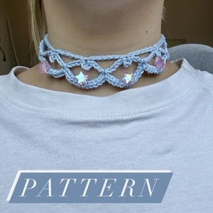 I'm just a girl horgolt choker minta (PDF fájl) - diy (csináld magad) - szabásminta, útmutató - Meska.hu