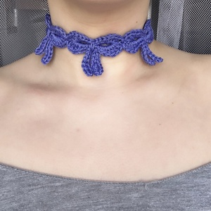 Masnis horgolt choker nyaklánc 100% pamutból, Ékszer, Nyaklánc, Statement nyaklánc, Horgolás, MESKA