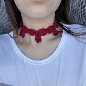 Masnis horgolt choker nyaklánc 100% pamutból - ékszer - nyaklánc - statement nyaklánc - Meska.hu