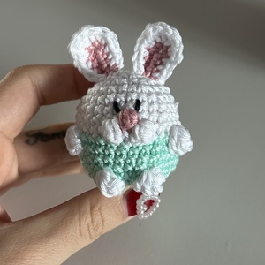 Horgolt Nyuszi Kulcstartó  Cuki Amigurumi Táskadísz 100% Pamutból, Táska & Tok, Kulcstartó & Táskadísz, Kulcstartó, Horgolás, MESKA