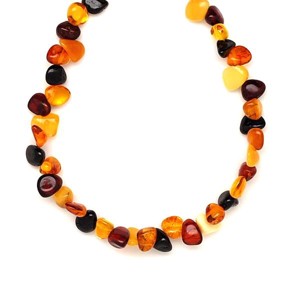 Borostyán kerekített vegyes splitter nyaklánc 55cm, Kellékek & szerszámok, Ásvány alapanyag, Splitter, , MESKA