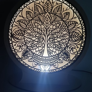 Életfa mandala asztali lámpa/hangulatvilágítás - otthon & életmód - lámpa - hangulatlámpa - Meska.hu