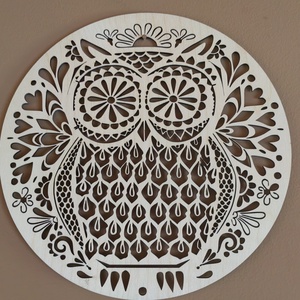 Baglyos mandala falidísz - otthon & életmód - dekoráció - fali és függő dekoráció - falra akasztható dekor - Meska.hu