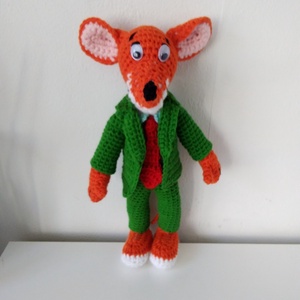 Geronimo Stilton horgolt mesehős egér karakter baba - játék & sport - plüssállat & játékfigura - egér - Meska.hu