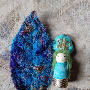 Legszebb levelem- kék/türkiz  - Meska.hu