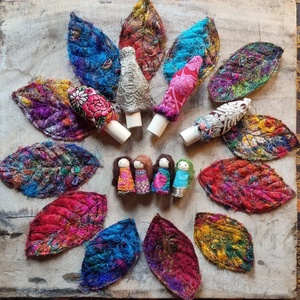 Csak mi  négyen, az erdőben- az ősz szineivel - játék & sport - készségfejlesztő és logikai játék - montessori szivárvány, waldorf játékok - Meska.hu