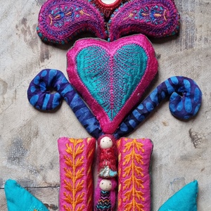 Alattad a föld, feletted az ég, benned a létra -textilkirakó gyerekeknek( 21db+3 baba) - baba - mama - baba játékok - waldorf játékok - Meska.hu