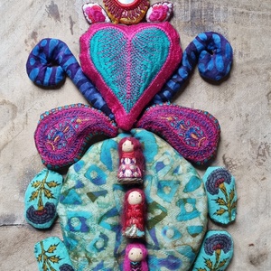 Szirmaink -textilkirakó gyerekeknek( 17db+3 baba) - Meska.hu