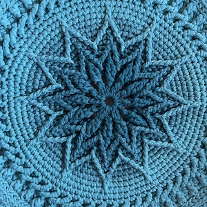 Kék színátmenetes horgolt szőnyeg - otthon & életmód - lakástextil - szőnyeg - horgolt szőnyeg - Meska.hu