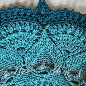 Kék színátmenetes horgolt szőnyeg - otthon & életmód - lakástextil - szőnyeg - horgolt szőnyeg - Meska.hu