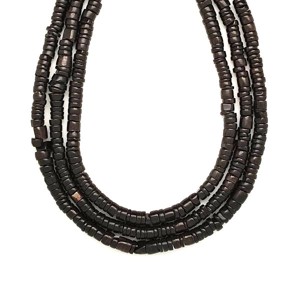 Kagyló korong szinezett sötétbarna 6x2-4mm, Kellékek & szerszámok, Ásvány alapanyag, Ásványfüzér, , MESKA