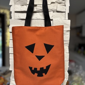 Vászontáska-Halloweenre - táska & tok - bevásárlás & shopper táska - kenyeres zsák - Meska.hu