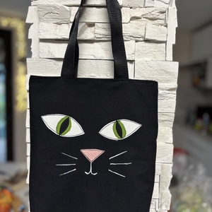 Vászontáska-Halloweenre - táska & tok - bevásárlás & shopper táska - kenyeres zsák - Meska.hu