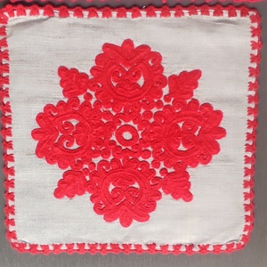 Kalotaszegi írásos hímzésű terítő (2 db) - otthon & életmód - dekoráció - asztal és polc dekoráció - asztaldísz - Meska.hu