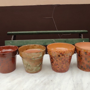 Mázas kaspó - otthon & életmód - virágdekoráció - virágtartó - kaspó - Meska.hu