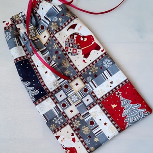 Mikulás zsák - Textil ajándéktasak - karácsony - mikulás - mikulás zsák - Meska.hu