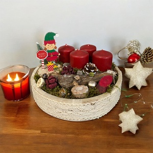 Adventi asztaldísz kerek, Karácsony, Adventi díszek, Adventi asztaldísz, , MESKA