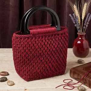 Éva bordó, Táska & Tok, Kézitáska & válltáska, Kézitáska, Horgolás, MESKA