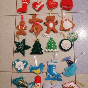 Karácsonyfa dísz szett.  - Meska.hu