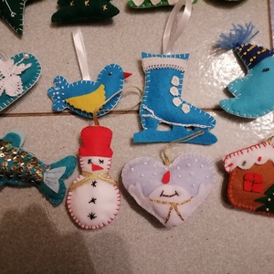 Karácsonyfa dísz szett.  - karácsony - mikulás - mikulás beltéri dekoráció - Meska.hu