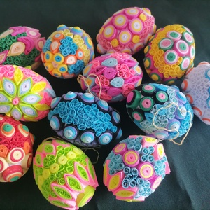 Quilling tojás - otthon & életmód - dekoráció - asztal és polc dekoráció - asztaldísz - Meska.hu