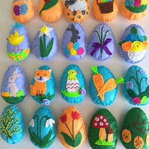 Húsvéti tojások filcből - Meska.hu
