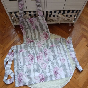 Rózsa mintás konyhai kötény, Otthon & Életmód, Konyhafelszerelés, tálalás, Konyhai textil, Kötény, Varrás, MESKA