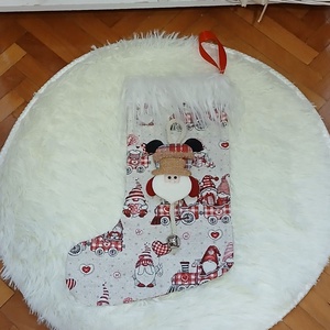 Felakasztható 3D mikuláscsizma, Karácsony, Mikulás, Mikulás csizma és zokni, Varrás, MESKA