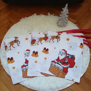 Textil mikulás zsák, Karácsony, Mikulás, Mikulás zsák, Varrás, MESKA