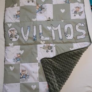 Patchwork neves babatakaró9 - otthon & életmód - babaszoba, gyerekszoba - babatakaró, gyerek pléd - Meska.hu