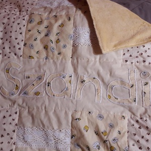 Patchwork neves babatakaró9 - otthon & életmód - babaszoba, gyerekszoba - babatakaró, gyerek pléd - Meska.hu