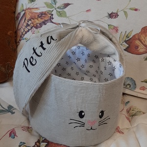 Húsvéti tojásgyüjtő kiskosár - ünnepi díszek, dekorációk - húsvéti díszek és dekorációk - húsvéti kosár - Meska.hu