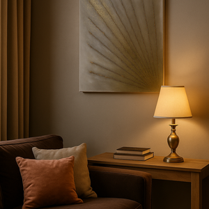 Kézzel készült absztrakt festmény arany részletekkel  modern falikép 5070 cm vásznon - Napsugarak - Meska.hu