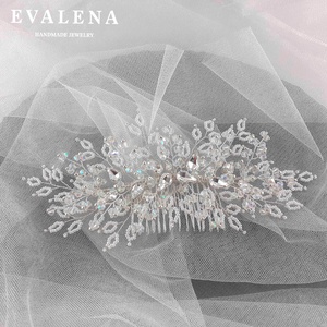 Menyasszonyi fejdísz gyöngy levelekkel - Meska.hu