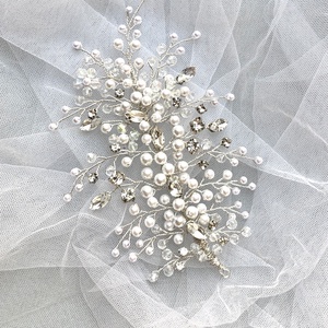 Gyöngyös-kristályos hajékszer, Esküvő, Hajdísz, Kontydísz & Hajdísz, Ékszerkészítés, Gyöngyfűzés, gyöngyhímzés, MESKA