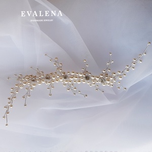 Ivory színű gyöngyös hajékszer - esküvő - hajdísz - kontydísz & hajdísz - Meska.hu