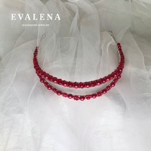 Dupla soros menyecske fejpánt - esküvő - hajdísz - hajpánt - Meska.hu