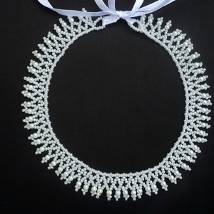 fehér alkalmi kislány gyermek gyöngynyaklánc keresztelő, elsőáldozás, esküvő, koszorúslány ajándék -  - Meska.hu