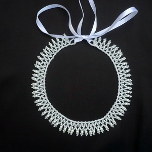 fehér alkalmi kislány gyermek gyöngynyaklánc keresztelő, elsőáldozás, esküvő, koszorúslány ajándék -  - Meska.hu