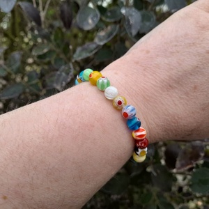 Millefiori gyöngy nyaklánc és karkötő - ékszer - nyaklánc - gyöngyös nyaklánc - Meska.hu