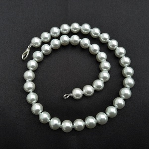 Fehér üveg teklagyöngy nyaklánc, Ékszer, Nyaklánc, Gyöngyös nyaklánc, Gyöngyfűzés, gyöngyhímzés, MESKA